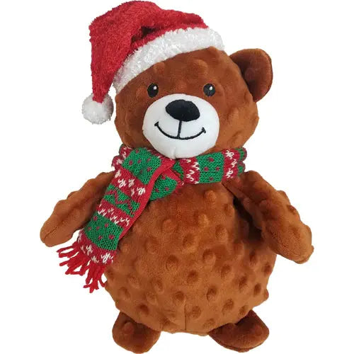 Petlou Christmas Dotted Plush Dog Toys - 10 Inches for Endless Canine Fun
